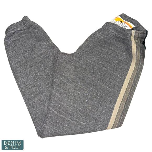 Aviator Nation Gray 5 Stripe Sweatpants Joggers XS Made in USA Cotton Blend - Picture 1 of 10